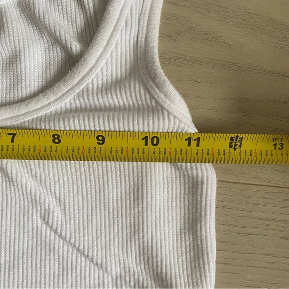 Talentless CROP MODAL TANK white ribbed M medium - Picture 12 of 14